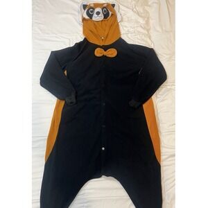 Red Panda Onesie Pajamas Hooded Sleepwear Adult Unisex One Piece Costume Small